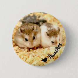 Hammyville - Cute Hamster Ronde Button 5,7 Cm