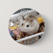 Hammyville - Cute Hamster Ronde Button 5,7 Cm (Voorkant)