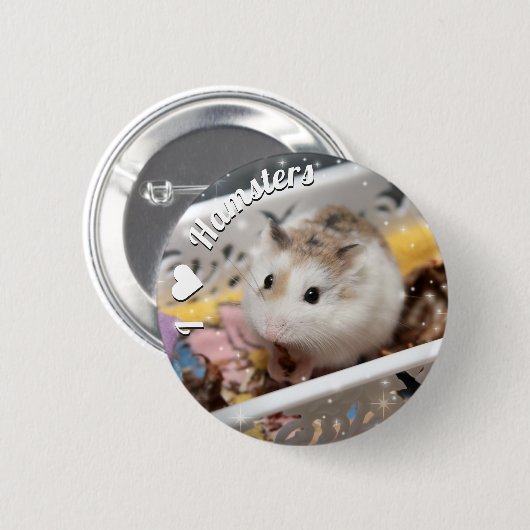 Hammyville - Cute Hamster Ronde Button 5,7 Cm (Voorkant /achterkant)