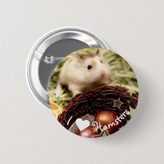 Hammyville - Cute Hamster Ronde Button 5,7 Cm (Voorkant /achterkant)