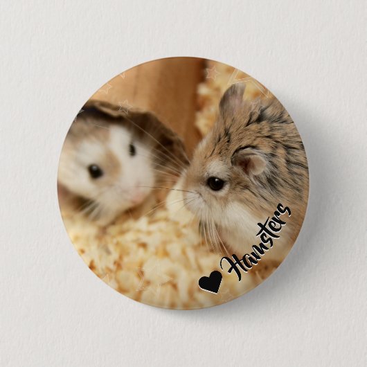 Hammyville - Cute Hamster Ronde Button 5,7 Cm (Voorkant)