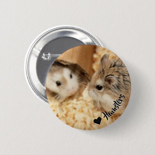 Hammyville - Cute Hamster Ronde Button 5,7 Cm (Voorkant /achterkant)