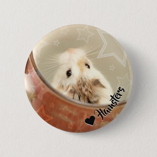 Hammyville - Cute Hamster Ronde Button 5,7 Cm (Voorkant)
