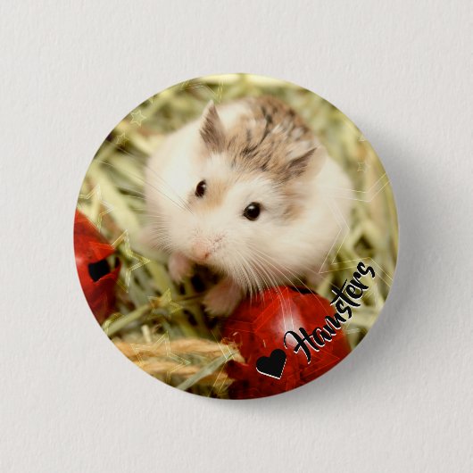 Hammyville - Cute Hamster Ronde Button 5,7 Cm (Voorkant)