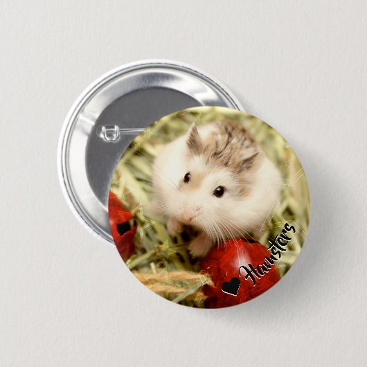 Hammyville - Cute Hamster Ronde Button 5,7 Cm (Voorkant /achterkant)