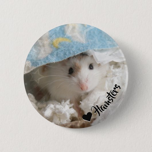 Hammyville - Cute Hamster Ronde Button 5,7 Cm (Voorkant)