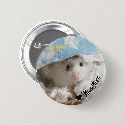 Hammyville - Cute Hamster Ronde Button 5,7 Cm (Voorkant /achterkant)
