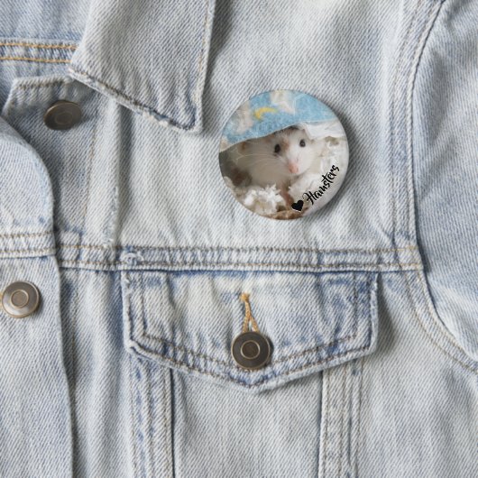 Hammyville - Cute Hamster Ronde Button 5,7 Cm (In situ)