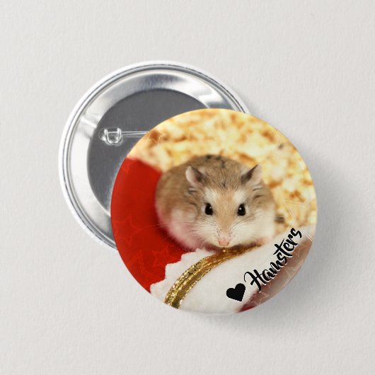 Hammyville - Cute Hamster Ronde Button 5,7 Cm (Voorkant /achterkant)