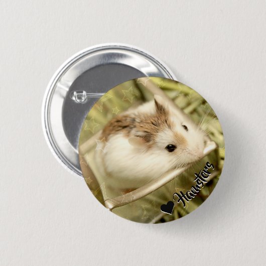 Hammyville - Cute Hamster Ronde Button 5,7 Cm (Voorkant /achterkant)