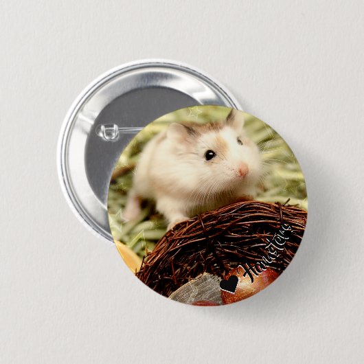 Hammyville - Cute Hamster Ronde Button 5,7 Cm (Voorkant /achterkant)