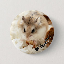 Hammyville - Cute Hamster Ronde Button 5,7 Cm
