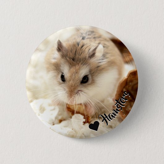 Hammyville - Cute Hamster Ronde Button 5,7 Cm (Voorkant)