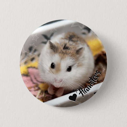 Hammyville - Cute Hamster Ronde Button 5,7 Cm (Voorkant)