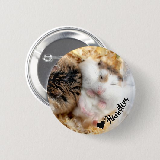 Hammyville - Cute Hamster Ronde Button 5,7 Cm (Voorkant /achterkant)