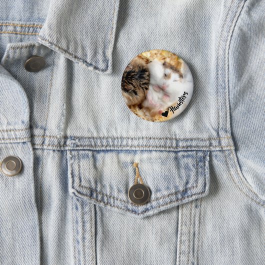 Hammyville - Cute Hamster Ronde Button 5,7 Cm (In situ)