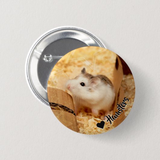 Hammyville - Cute Hamster Ronde Button 5,7 Cm (Voorkant /achterkant)