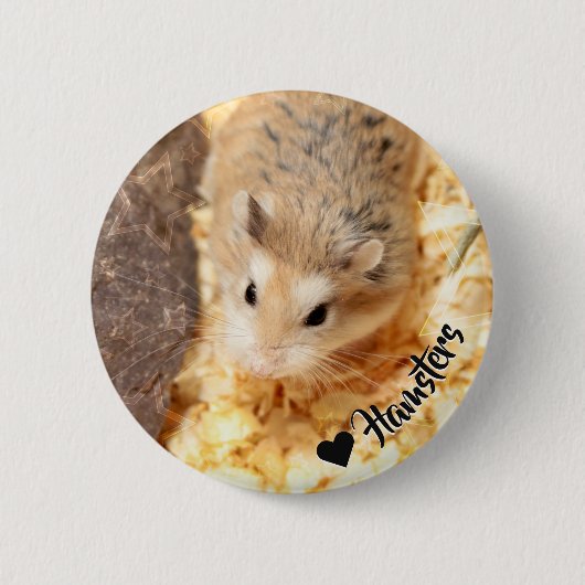 Hammyville - Cute Hamster Ronde Button 5,7 Cm (Voorkant)