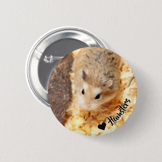 Hammyville - Cute Hamster Ronde Button 5,7 Cm (Voorkant /achterkant)