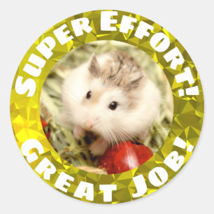 Hammyville - Cute Hamster Sparkly Enmoegement Ronde Sticker