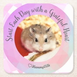 HammyVille - Cute Hamster start elke dag vol dank Kartonnen Onderzetters