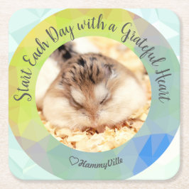 HammyVille - Cute Hamster start elke dag vol dank Kartonnen Onderzetters