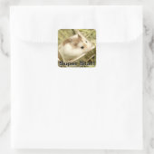 Hammyville - Cute Hamster Vierkante Sticker (Tas)