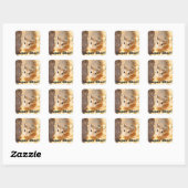 Hammyville - Cute Hamster Vierkante Sticker (Vel)