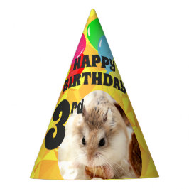 Hammyville - Cute Hamster Yellow Pareltjes Feesthoedjes