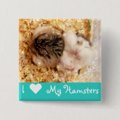 Hammyville - Cute Hamsters Vierkante Button 5,1 Cm (Voorkant)
