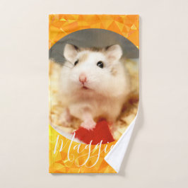 HammyVille - Cute Robo Hamster - Aangepaste naam Bad Handdoek