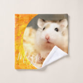 HammyVille - Cute Robo Hamster - Aangepaste naam Bad Handdoek (Wasdoekje)