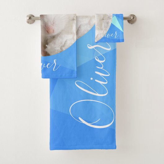 HammyVille - Cute Robo Hamster - Aangepaste naam Bad Handdoek (Insitu)