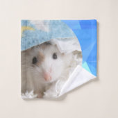 HammyVille - Cute Robo Hamster - Aangepaste naam Bad Handdoek (Wasdoekje)