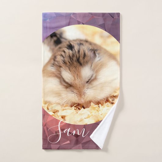 HammyVille - Cute Robo Hamster - Aangepaste naam Bad Handdoek (Handdoek)