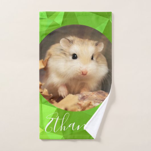 HammyVille - Cute Robo Hamster - Aangepaste naam Bad Handdoek (Handdoek)