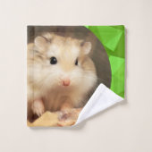 HammyVille - Cute Robo Hamster - Aangepaste naam Bad Handdoek (Wasdoekje)