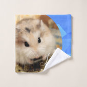 HammyVille - Cute Robo Hamster - Aangepaste naam Bad Handdoek (Wasdoekje)