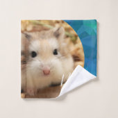 HammyVille - Cute Robo Hamster - Aangepaste naam Bad Handdoek (Wasdoekje)