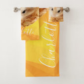 HammyVille - Cute Robo Hamster - Aangepaste naam Bad Handdoek (Insitu)