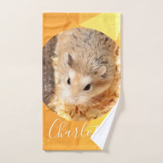 HammyVille - Cute Robo Hamster - Aangepaste naam Bad Handdoek (Handdoek)