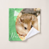 HammyVille - Cute Robo Hamster - Aangepaste naam Bad Handdoek (Wasdoekje)