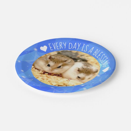 Hammyville - Cute Robo Hamster Blessing Papieren Bordje (Gekanteld)