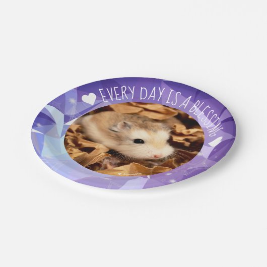 Hammyville - Cute Robo Hamster Blessing Papieren Bordje (Gekanteld)