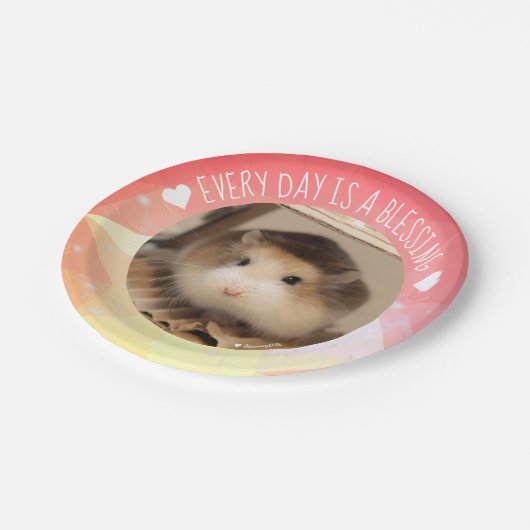Hammyville - Cute Robo Hamster Blessing Papieren Bordje (Gekanteld)