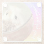 Hammyville - Cute Robo Hamster Glazen Onderzetter (Achterkant)