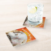 Hammyville - Cute Robo Hamster Glazen Onderzetter (Schuin)