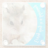 Hammyville - Cute Robo Hamster Glazen Onderzetter (Achterkant)