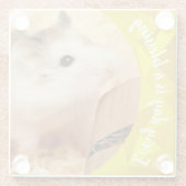 Hammyville - Cute Robo Hamster Glazen Onderzetter (Achterkant)
