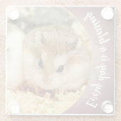 Hammyville - Cute Robo Hamster Glazen Onderzetter (Achterkant)